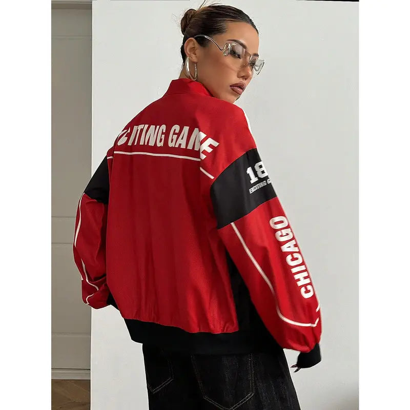 Y2K Racing Bomber Jacket