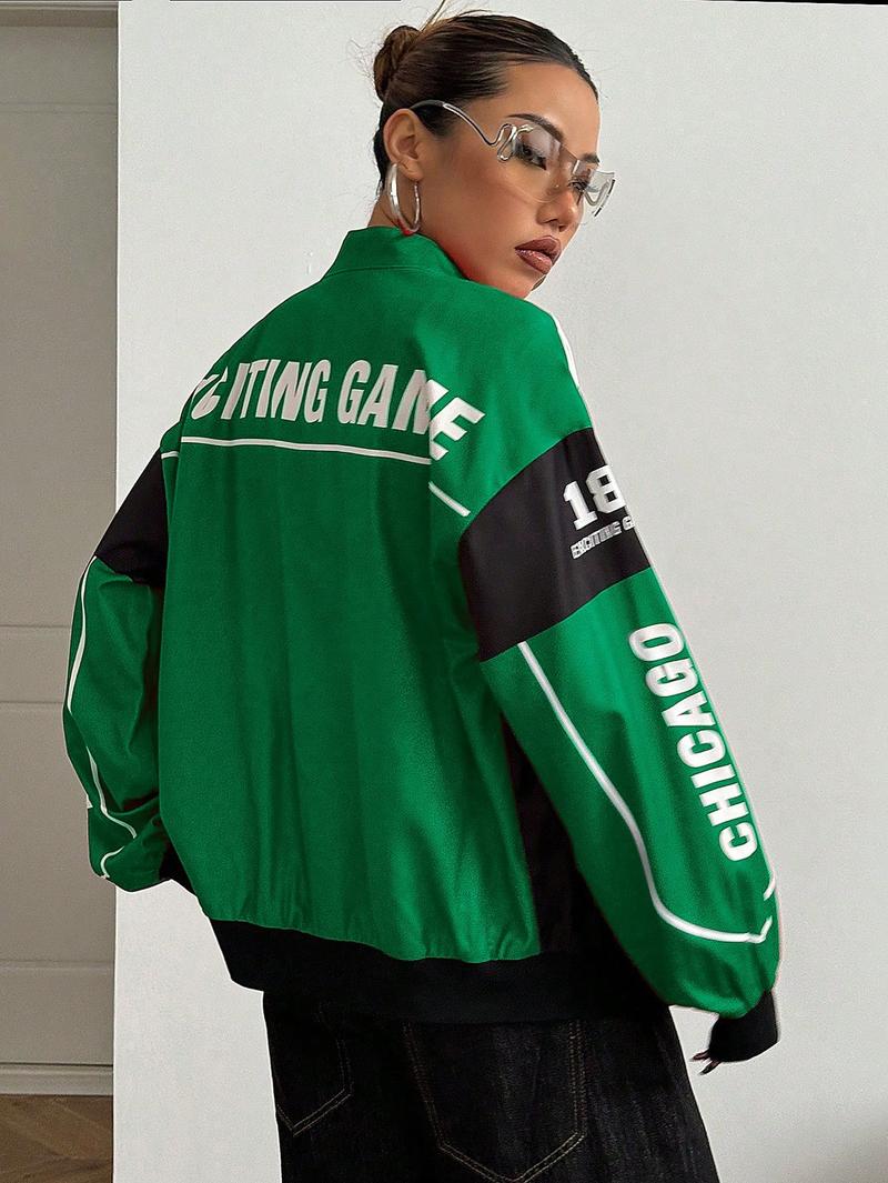 Green Racing Bomber Jacket