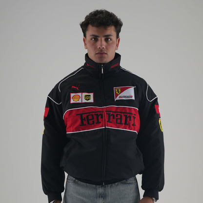Ferrari F1 Vintage Racing Jacket - Black Edition