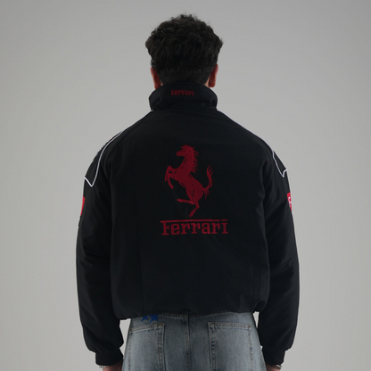 Ferrari F1 Vintage Racing Jacket - Black Edition