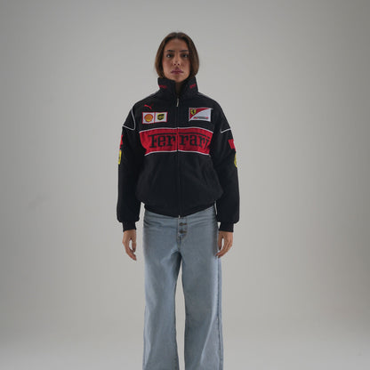 Ferrari F1 Vintage Racing Jacket - Black Edition