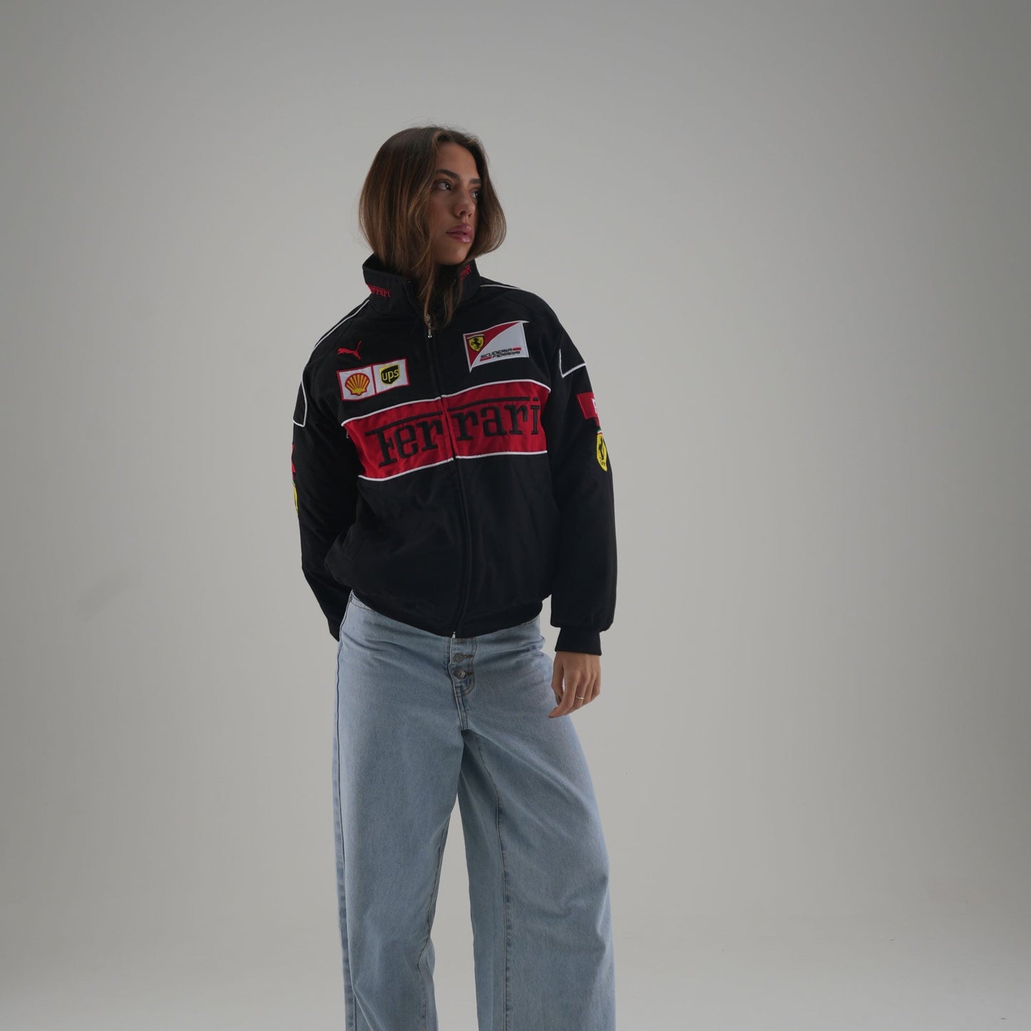 Ferrari F1 Vintage Racing Jacket - Black Edition