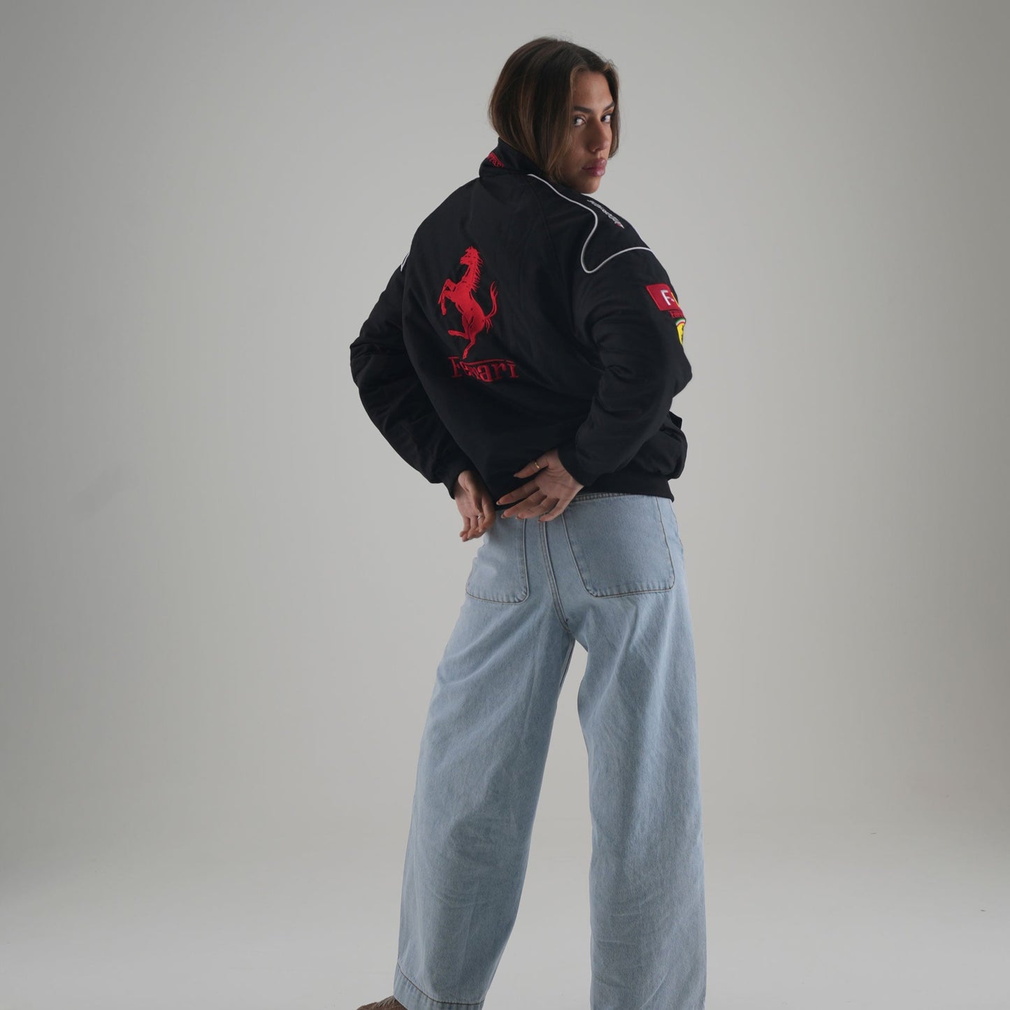 Ferrari F1 Vintage Racing Jacket - Black Edition