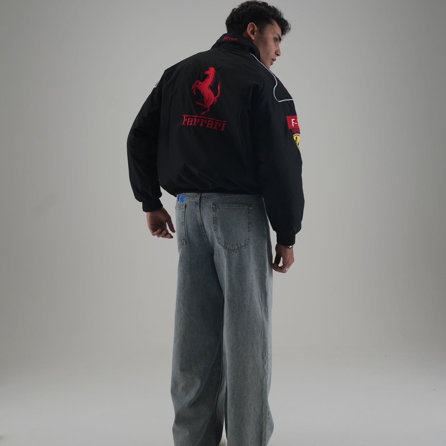 Ferrari F1 Vintage Racing Jacket - Black Edition