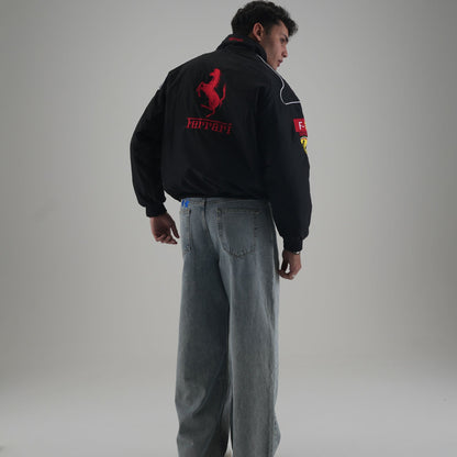 Ferrari F1 Vintage Racing Jacket - Black Edition