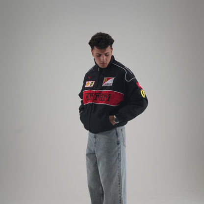 Ferrari F1 Vintage Racing Jacket - Black Edition