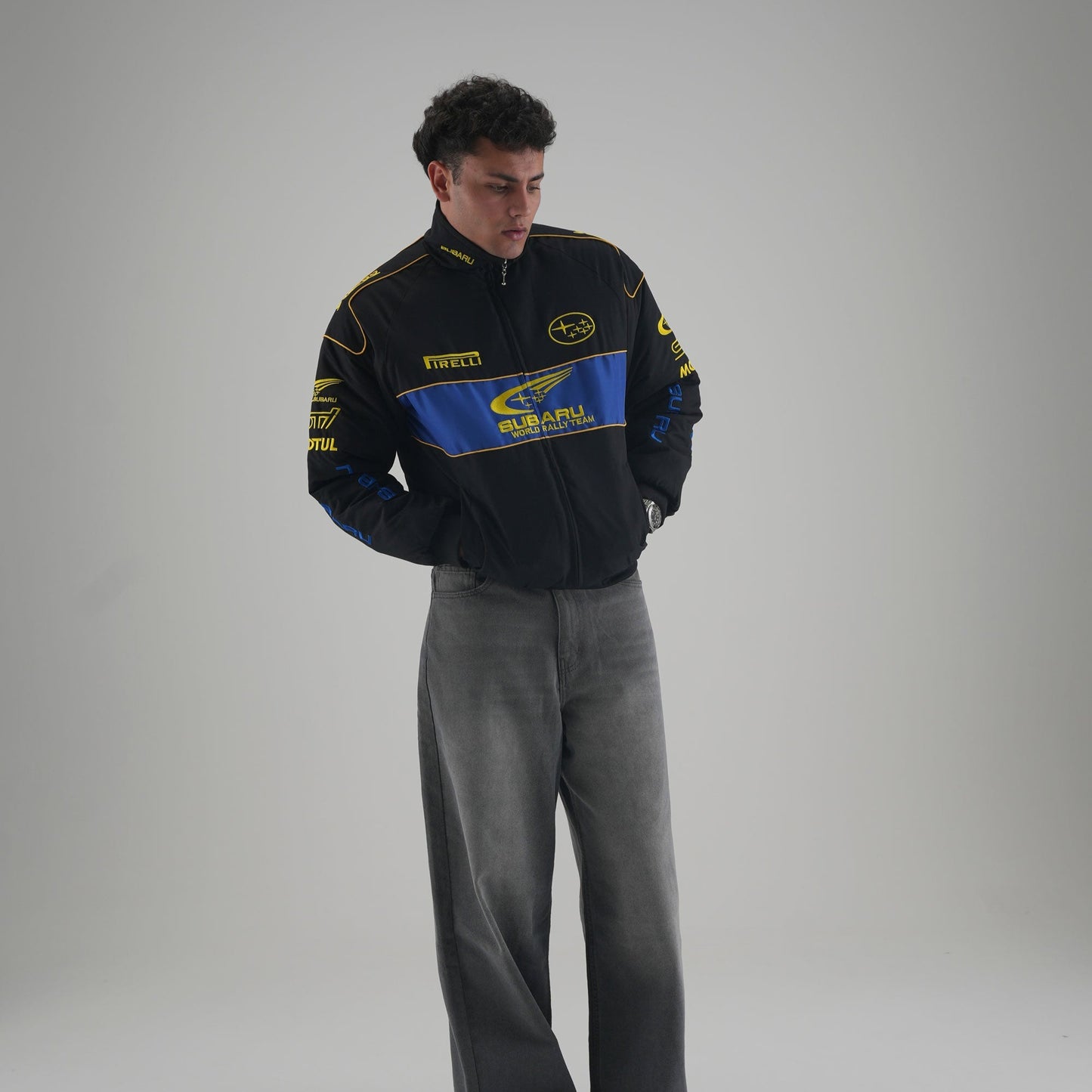 Subaru Rally Vintage Racing Jacket - Black Edition
